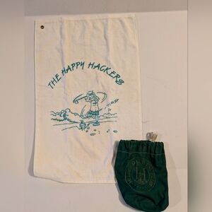 Happy Hackers golf towel and country club Bag.